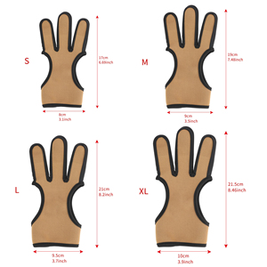 Guante de tiro con arco versátil para arcos tradicionales y modernos, protección de tres dedos para sesiones de entrenamiento seguras y eficaces en todo momento - Product Image 5