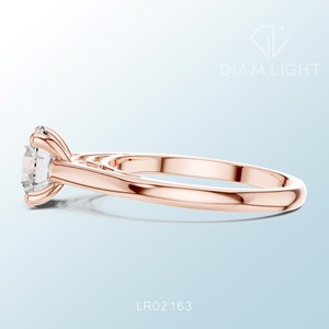 Bague de fiançailles en diamant cultivé en laboratoire certifié IGI, or blanc 14 carats, coupe solitaire, bague de mariage et d'anniversaire, cadeau de luxe pour femme - Product Image 4