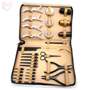 Pinzas para Extensiones de Cabello de Acero Inoxidable de Color Personalizado, Kit de Herramientas Multifuncionales para Extensiones de Cabello, Pinzas para Extensiones de Cabello OEM - Product Image 1