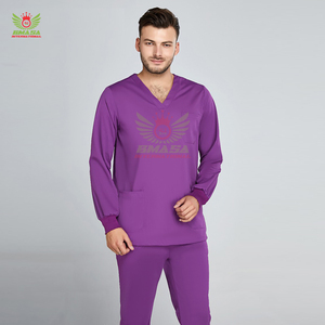 ชุดยูนิฟอร์มสครับขายดีอันดับต้นๆ ชุดพยาบาลมีกระเป๋า ชุดยูนิฟอร์มสครับสำหรับบุคลากรทางการแพทย์ ชุดยูนิฟอร์มสครับสำหรับฤดูร้อน ชุดยูนิฟอร์มสครับสำหรับโรงพยาบาล - Product Image 3