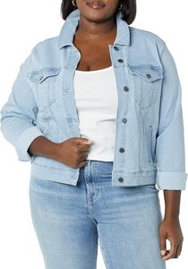 Veste en jean classique pour femme, coupe ajustée, boutonnée, style décontracté streetwear, en coton, confort quotidien - Product Image 4