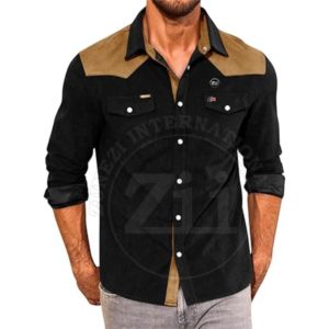 Camiseta de manga larga para hombre, resistente al fuego, con diseño ventilado y transpirable para verano, 6oz CAT2, de algodón, para uso industrial, transpirable, al por mayor. - Product Image 1