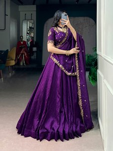 TENNYC NC Soie, paillettes et broderie, réversible, séchage rapide, extensible, longueur cheville, pour fêtes, mariages, toutes saisons - Product Image 4