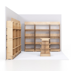 Espositore Portatile in Legno per Abbigliamento, Design Personalizzabile, Facile Montaggio per Fiere ed Esposizioni - Product Image 2