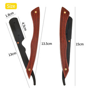 ที่ใส่มีดโกนสแตนเลสแบบพับได้ ด้ามไม้จันทน์ สำหรับตัดผมและโกนหนวดผู้ชาย โดย ANAAIF ENTERPRISES - Product Image 2