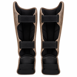 Customized Best Selling Leather Training <b>Shin</b> Pads for <b>MMA</b> <b>Shin</b> Instep <b>Guard</b> for Leg Boxing and Muay Thai - Product Image 3
