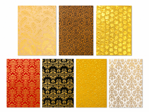 Premium Coated PVC Foil Printed <b>Handmade</b> <b>Papers</b> with Elegant Metallic Designs for Luxury Packaging Beverage Use Gift Wrap - Product Image 1