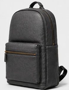 <b>Black</b> Genuine Leather Vintage <b>Mens</b> Business Travel Laptop <b>Backpack</b> Zipper Portable Waterproof Anti-Theft Winter Polyester School - Product Image 2