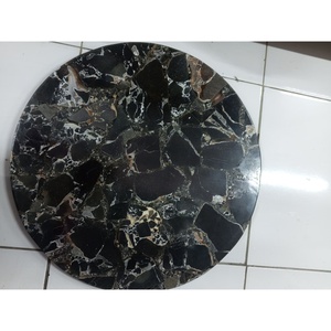 โต๊ะอาหารหินแบล็คแมมบาธรรมชาติ รูปทรงสี่เหลี่ยมและทรงกลม สำหรับตกแต่งภายใน - Product Image 3