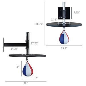 Plataforma Ajustable de Pared para Bolsa de Velocidad, para Entrenamientos de Boxeo y MMA, para Golpear y con Bolas de Velocidad - Product Image 2