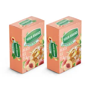 Hot Selling Produkte Tee pulver Natürlicher Grüntee-Extrakt Stick Box Verpackung Pfirsich Eistee Instant getränk Pulver Getränke mischung