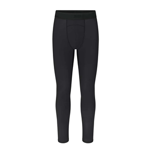Leggings de compression longs pour hommes, couleur noire unie, taille élastique, en Spandex et Nylon - Product Image 3