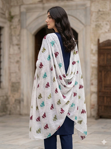 Hijab en voile de coton AHE pour femmes, rouge, style africain, léger, respirant, 110x180cm, 300g, toutes saisons - Product Image 4