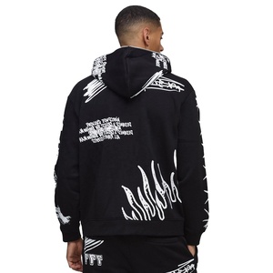 Ensemble de survêtement ample en coton pour homme avec fermeture éclair et pantalon de survêtement, vente en gros, pour le sport et les vêtements décontractés - Product Image 5