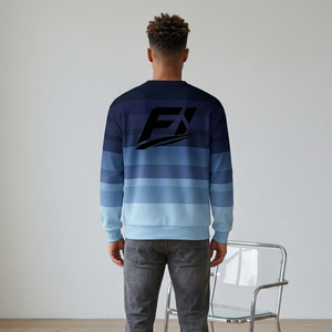 Men's Color Gradient Striped Sweatshirt Crewneck <b>Long</b> <b>Sleeve</b> Casual Streetwear Pullover <b>Top</b> Wholesale Apparel - Product Image 3