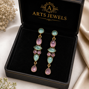 Prix de gros Boucles d'oreilles pendantes vintage en argent oxydé plaqué or 18 carats avec serti clos et zircon, unisexe, pour fêtes, fournisseur en gros - Product Image 6