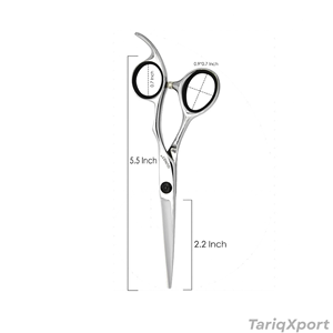 Ciseaux de barbier professionnels de haute qualité, pour droitiers, design moderne, acier inoxydable japonais, couleur et taille personnalisées en caoutchouc - Product Image 2