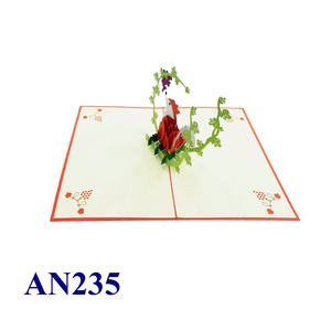 Tarjeta Pop-Up 3D Hecha a Mano con Diseño Personalizado de Tema Animal, Impresión Offset, Papel de Arte, Tarjeta de Regalo - Product Image 3