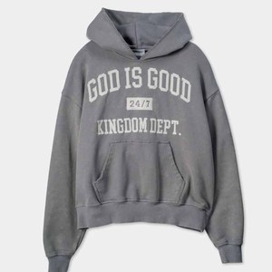 Sudadera con Capucha Premium de la Marca God Is Good, con Bordado de la Frase 'God Blessed', en Felpa Francesa de Algodón Grueso - Product Image 1