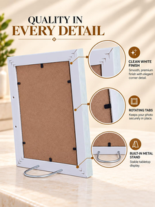 Marco de Fotos Versátil para Mesa y Pared, con Soporte de Escritorio y Opciones de Montaje en Pared para la Familia - Product Image 6