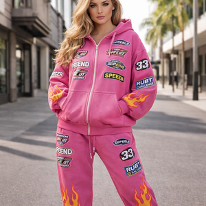 Conjuntos Deportivos Unisex Inspirados en Pilotos de Carreras, Cortavientos, Transpirables, de Forro Polar, Sudadera con Capucha, Ropa Deportiva de Invierno - Product Image 3