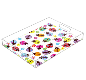 Premium Printed Acrylic Serving Storage Tray For Serving Beverages Snacks Breakfast Multipurpose Organizer Tray For <b>Coffee</b> <b>Table</b> - Product Image 3