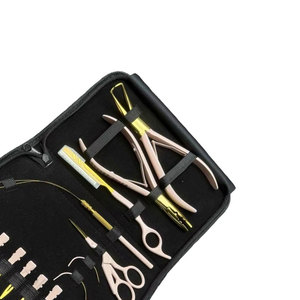 High Quality Hair Extension Tools Kit with Extension Pliers Loop Needle Hair Pulling <b>Hook</b> Hair Comb Sectioning <b>Clips</b> - Product Image 5