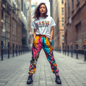 ชุดเสื้อยืดลำลองและกางเกงขายาว ผ้าฝ้ายผสมโพลีเอสเตอร์ ชุดเข้าชุด พร้อมบริการรับผลิตแบบ OEM ODM - Product Image 5