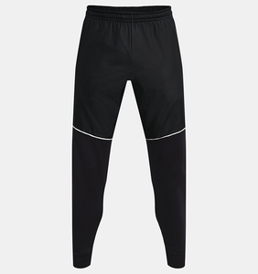 Men's Black Slim Fit Moisture Wicking Athletic Pants <b>Elastic</b> Waist Solid Color All Seasons Polyester Sport Wear - Product Image 1