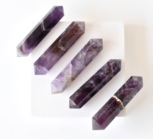 Últimos Lanzamientos: Cristales de Amatista Pulidos con Doble Punta de Lápiz para Decoración y Regalos - Product Image 5