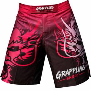 Shorts de grappling personnalisés pour hommes, shorts d'entraînement BJJ Jiu Jitsu, shorts de combat à séchage rapide, extensibles, étiquette privée, fabricant OEM - Product Image 2