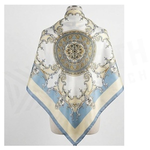 NORTH APPROACH Women's <b>Square</b> <b>Silk</b> <b>Scarf</b> Elegant Floral Print Multi-Functional Fashion Accessory All Seasons - Product Image 2