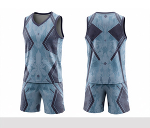 Ensemble d'uniformes de basketball personnalisés imprimés, légers, en jersey et short en polyester respirant, pour hommes et femmes, vêtements de sport d'équipe - Product Image 5