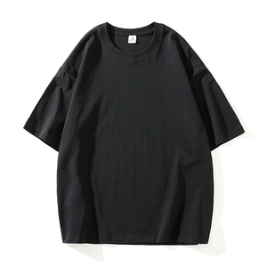 T-shirt en coton blanc pour homme, coupe classique, manches courtes, col rond, formel, lavable en machine, jersey uni teint - Product Image 2