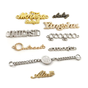 Custom Metal Round Jewelry Tags With Chain <b>Bracelet</b> Matte Finish Embossed Logo Mungs - Product Image 4