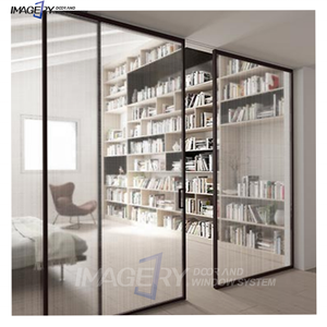 <span class=keywords><strong>Porte</strong></span> <span class=keywords><strong>coulissante</strong></span> en aluminium à isolation thermique insonorisée à simple vitrage de marque Imagery sans <span class=keywords><strong>rail</strong></span> inférieur - Product Image 6