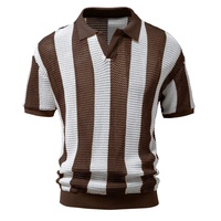 T-shirt en toile polyester/coton pour homme, manches courtes, col en V, durable, séchage rapide, respirant, confortable, coupe classique, décontracté