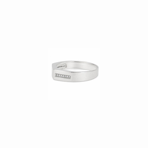 925 Sterling <b>Silver</b> CZ Cluster Ring Pave Setting Geometric Design Classic Style Unisex Wedding Jewelry - Product Image 3