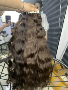 Extensions en vrac 100% vierges vietnamiennes de qualité supérieure, super double drawn, longueur 40-60cm, 500g par paquet, décolorées, meilleur prix de gros - Product Image 4