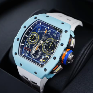 Montre mécanique sportive de luxe pour homme, automatique, squelette, 44 mm, de haute qualité, avec bracelet en caoutchouc, fabriquée en usine. - Product Image 3