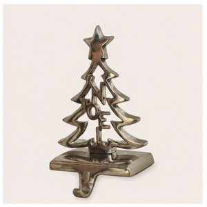High Quality Silver Metal Christmas Tree <b>Stocking</b> <b>Holder</b> With NOEL Design Weighted Decorative Mantel Hanger Hook For Xmas Decor - Product Image 5