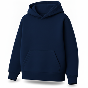 เสื้อสเวตเชิ้ตมีฮู้ดสีน้ำเงินกรมท่าสำหรับผู้ชาย ทรงปกติ สีพื้น ดีไซน์กระเป๋าเสื้อ สวมใส่สบายๆ สำหรับฤดูใบไม้ร่วง - Product Image 2