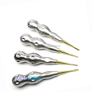 La alta calidad de servicio pesado alemán inoxidable Conjunto de 4 MILLER APEXO DENTAL este ascensor oeste curvado Derecho + izquierda redondeado - Product Image 4