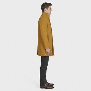 Veste matelassée longue d'hiver pour homme, manteau chaud rembourré à manches longues, col montant, poches latérales zippées, vêtements personnalisés - Product Image 2