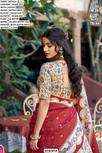 Lehenga Choli en soie orné Eclipse pour femmes - Tenue de soirée traditionnelle longue jusqu'au sol - Product Image 2