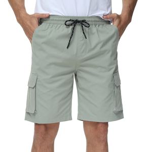 Pantalones Cortos Cargo Personalizados de Algodón y Elastano para Hombre, Cintura Media, Estilo Vintage, Cierre con Cordón, Transpirables, Casuales, Holgados, para Trabajo - Product Image 1