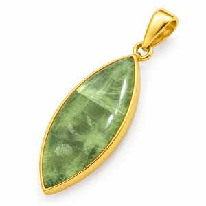 Ethnic Marquise Cut <b>Peridot</b> Pendant Gold Plated Bezel Setting Elegant Gemstone <b>Jewelry</b> Wholesale - Product Image 3