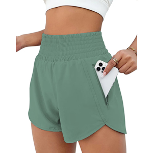 AMIB SPORTS Pantalones Cortos Deportivos para Mujer, Cintura Alta, Estampado de Leopardo, Estilo Motociclista, Resistentes al Viento, de Secado Rápido, Transpirables e Impermeables - Product Image 2