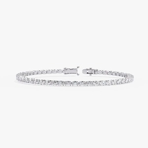 Bracelet tennis en or jaune 9 carats avec diamant de laboratoire taille ronde 4,09 carats pour femme, bijoux de luxe, vente en gros - Product Image 3