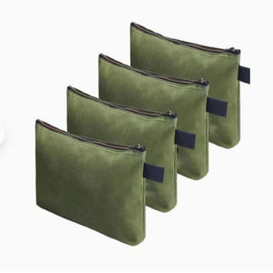 Trousse à cosmétiques en toile 100% coton au design personnalisé écologique Pochette à fermeture éclair de haute qualité avec poignée Couleur naturelle à la mode - Product Image 1